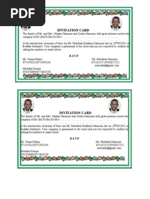Invitation card