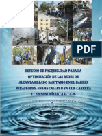 Estudio de Factibilidad Optimización Redes de Alcantarillado Sanitario Barrio Miraflores