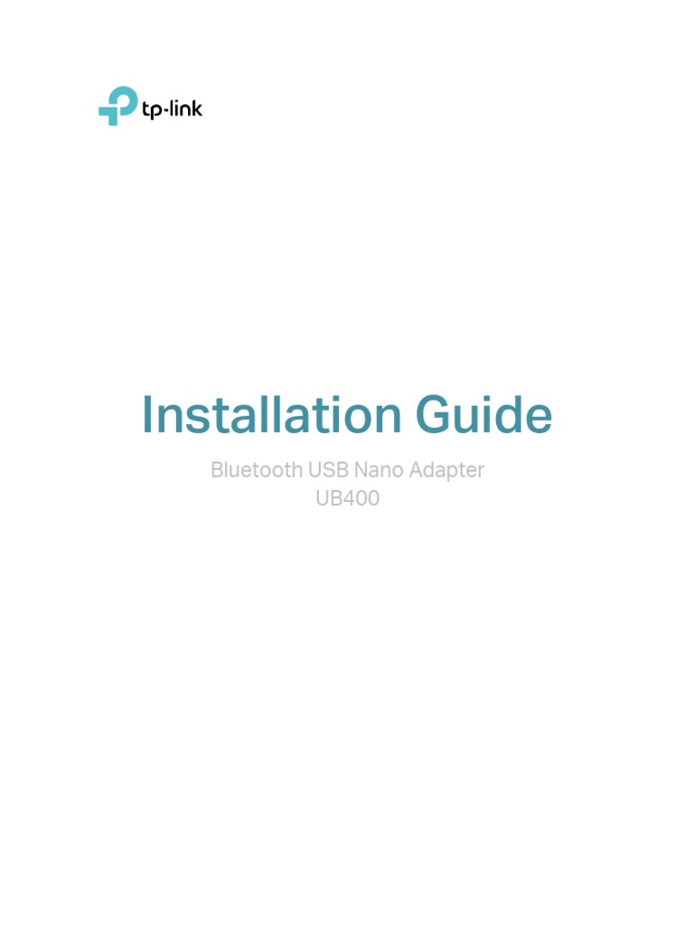 TP-Link UB400 Bluetooth Adapter Setup Guide | PDF | Bluetooth | Windows 7