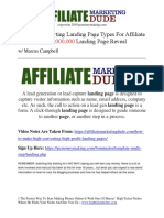 13 High Converting Landing Page Types For Affiliate Marketers Landing Page Reveal