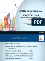 AYB230 Corporations Law SEMESTER 2, 2018 MR Nathan Lindemann