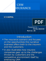 CRM IN Insurance: V V Gopal