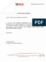 CERTIFICADO DISTRIBUIDOR AUTORIZADO Ok