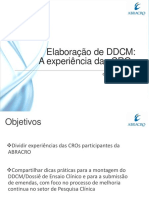 Elaboração de DDCM: Experiência das CROs