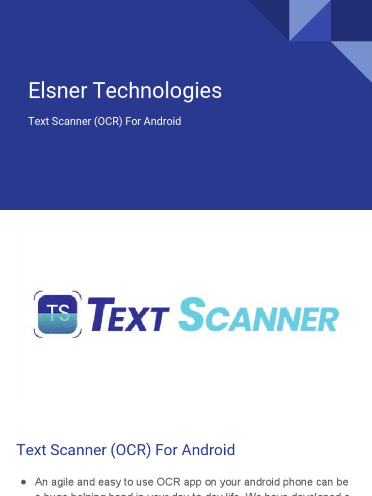 Text Scanner OCR App for Android | PDF | Career & Growth | Computers