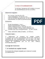 Exercice Sur Le Choix D'invesstissement