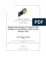 Spatial data analysis of Fusarium. David Brown