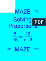 Solving Proportions Maze Puzzle