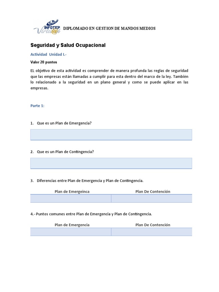 Diplomado en Gestión de Seguridad Laboral | PDF