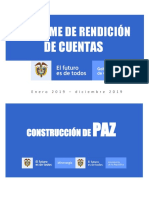 Informe Rendicin de Cuentas Construccin de Paz 2019
