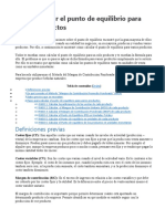 Cómo calcular el punto de equilibrio para múltiples productos