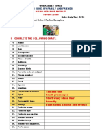 WORKSHEET 3-THIS IS ME, MY FAMILY AND FRIENDS