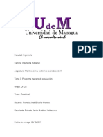 Planificación de producción con MPS y MRP