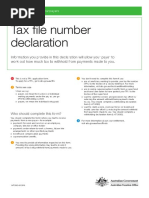 TFN Declaration Form N3092