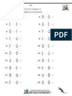 Subtracting Fractions Sheet 2: Subtract The Fractions Then Simplify The Answer If Needed