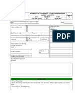 Report Log of Unsafe Acts, Unsafe Conditions and Almost Accidents