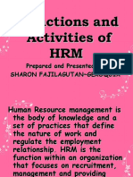 functionsandactivitiesof hrm