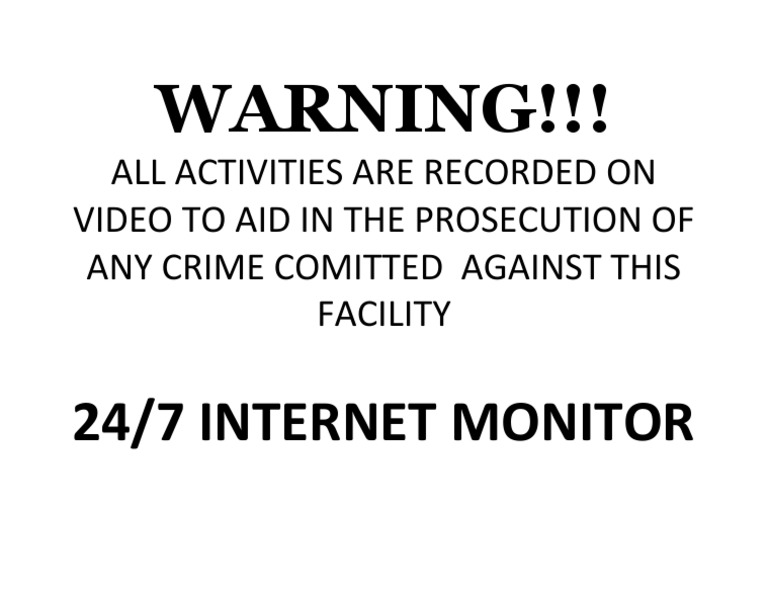 Video Surveillance Warning Notice | PDF