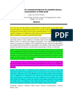 Implementation of A Commercial Improver For Potential Sensory Characteristics of White Bread