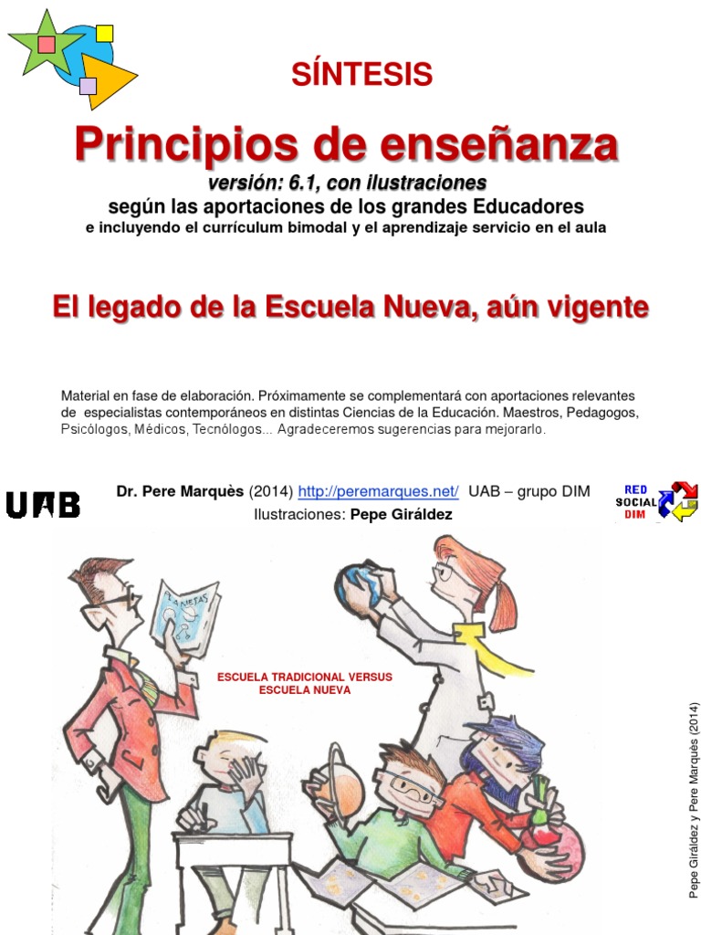 Principios de Enseñanza | PDF | Plan de estudios | Maestros