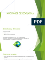 Nociones de Ecología