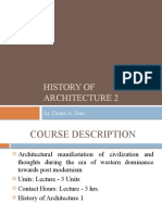 History of Architecture 2: Ar. Diane A. Jose