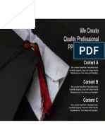We Create Quality Professional PPT Presentation: Content A