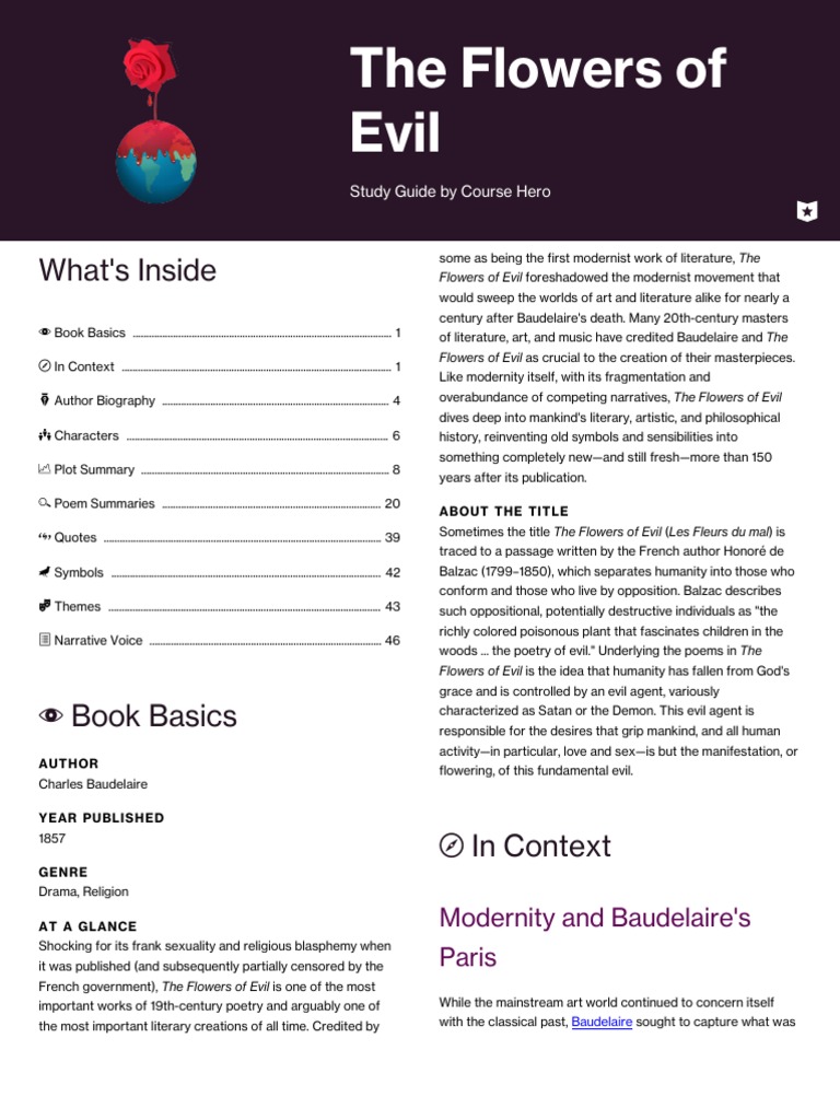 The Flowers of Evil PDF PDF Charles Baudelaire Les Fleurs Du Mal