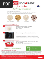 Tupperware Microwave Rice Maker Guide | PDF | Rice | Cooking