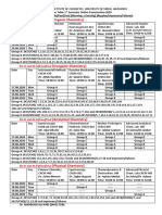 Time Table Exam 1st Semester 2020