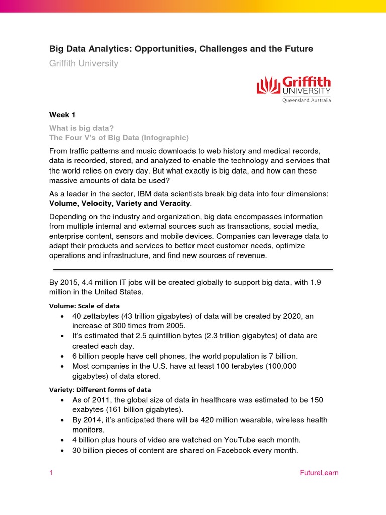 The Four V's of Big Data Explained | PDF | Big Data | Data Management