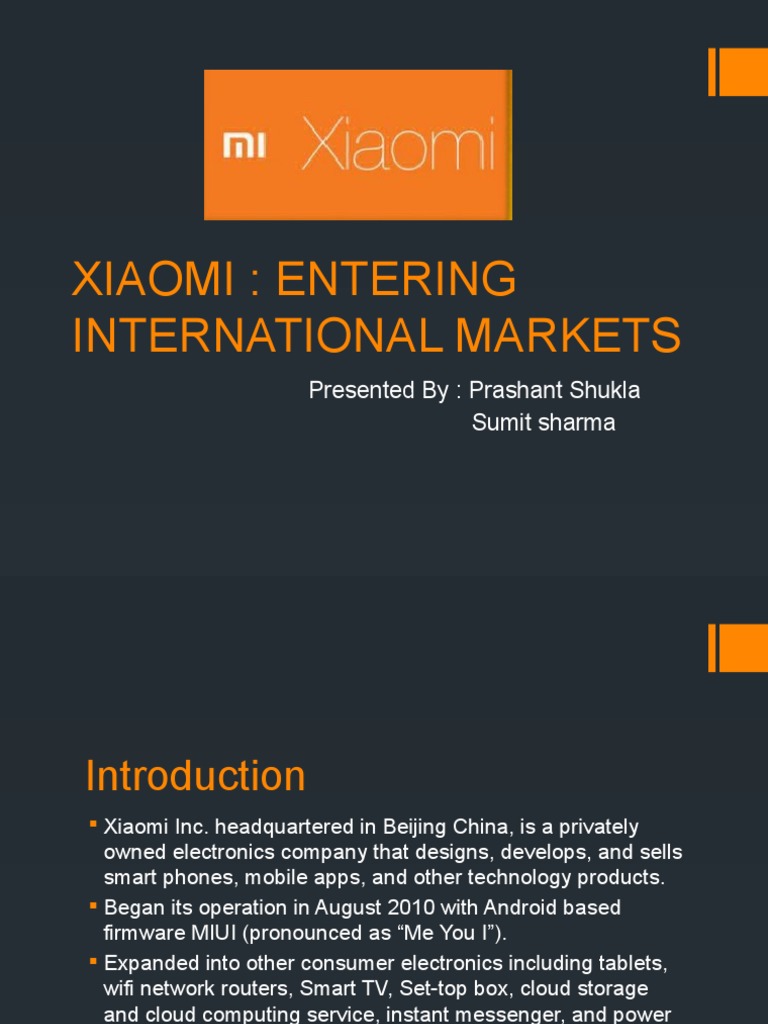 xiaomi entering international markets case study