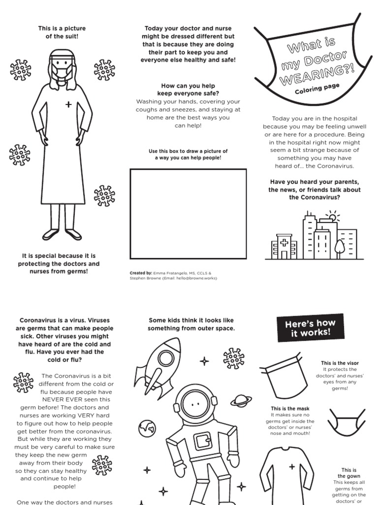 What Is My Doct or Wearing ?!: Coloring Page | PDF | Influenza | Wellness