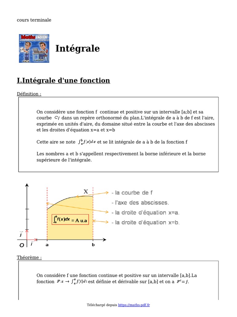 Cours complet sur les intégrales terminale | PDF | Intégral | Fonction ...