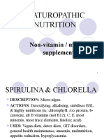 Naturopathic Nutrition: Non-Vitamin / Mineral Supplements