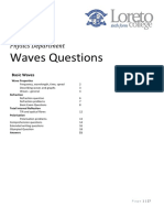 Waves Questions: Physics Department