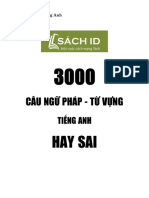 3000 câu ngữ pháp từ vựng tiếng Anh hay sai PDF