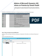 Step by Step Installation of Microsoft Dynamics 365 Finance and Operations On Premise by Umesh Pandit PDF