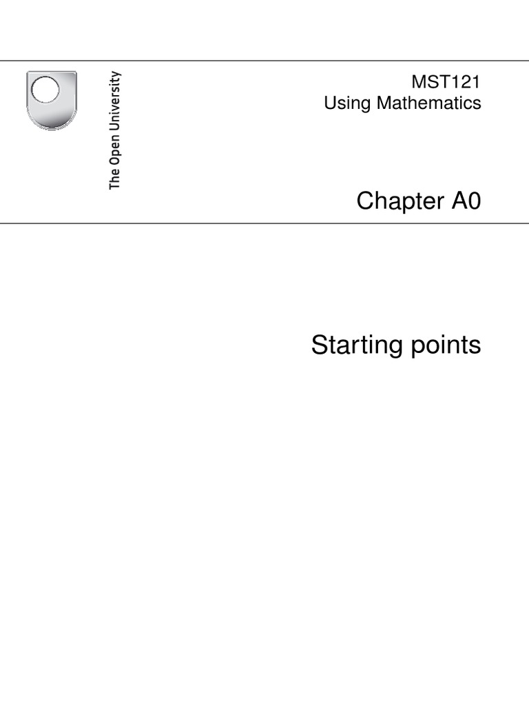 MST121 Chapter A0 Starting Points PDF Computer File Menu