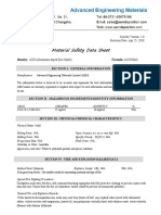 Advanced Engineering Materials: Material Safety Data Sheet