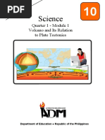 Science: Quarter 1 - Module 1 Volcano and Its Relation To Plate Tectonics