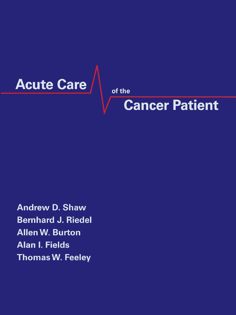 Acute Care Of The Cancer Patients Pdf Anesthesia Perioperative