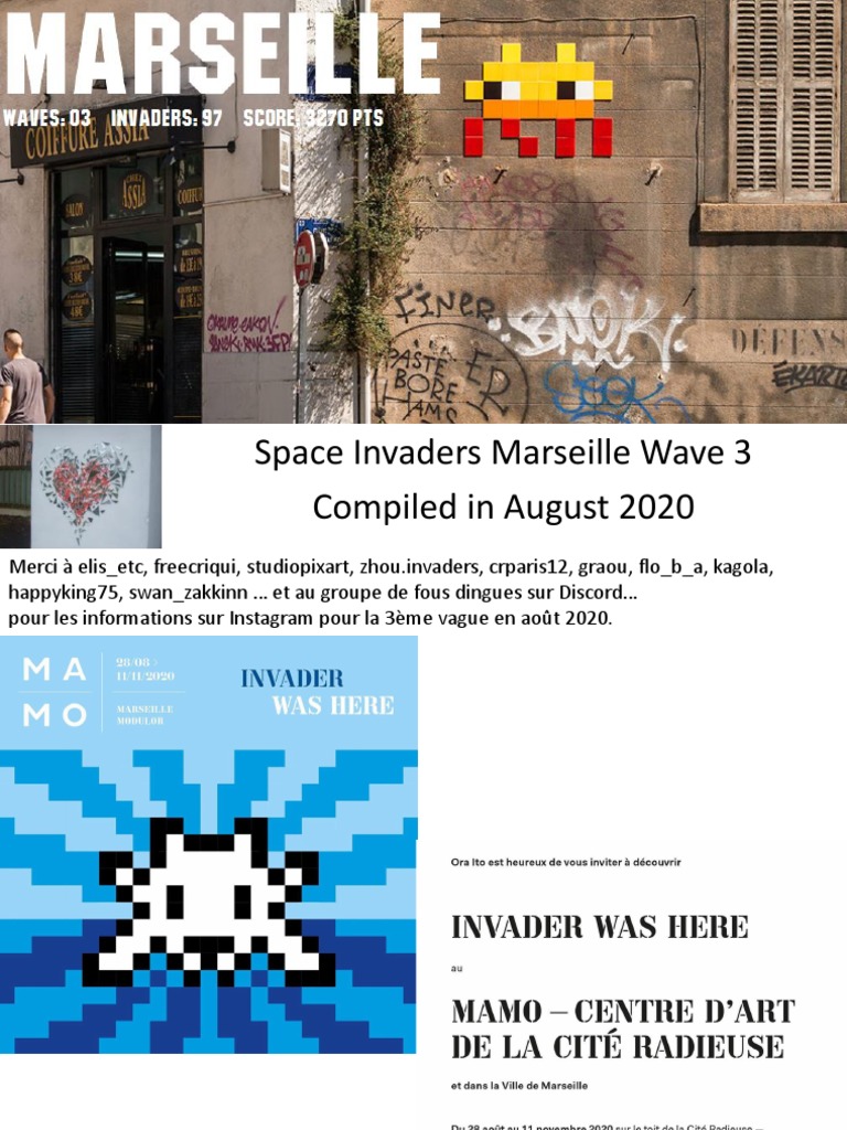 版画 INVADER 2020 Marseille Exhibition Poster INVADER 2020 Marseille Exhibition Poster