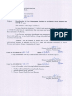 23.03.2020 Identification of Case Management Facilities in All Public - Pvt. Hospitals