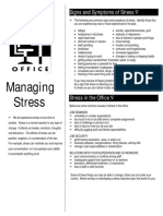 Managing Stress: Signs and Symptoms of Stress