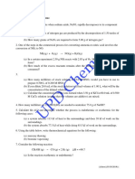 Stoich and Thermo Practice Problems