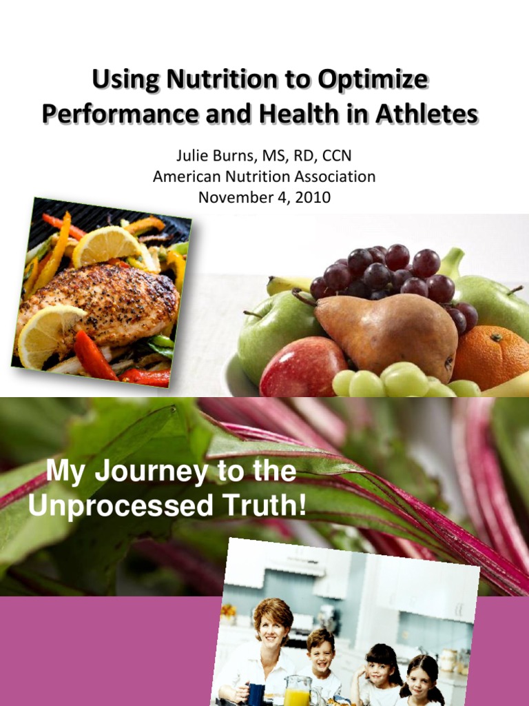 Using Nutrition To Optimize Performance and Health in Athletes | PDF ...