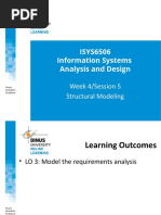 ISYS6506 Information Systems Analysis and Design: Week 4/session 5 Structural Modeling