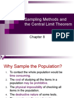 Sampling Methods and The Central Limit Theorem