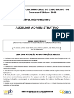 1 Gado - Bravo Medio AUX ADMINISTRATIVO PROVA PDF